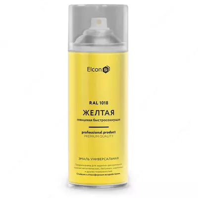 Универсальная акриловая эмаль Elcon Si ( Желтая / RAL 1018 / 520 мл, аэрозоль )