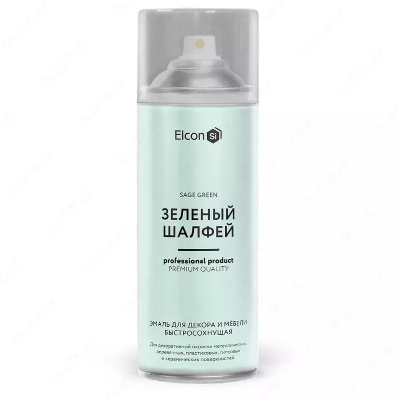 Эмаль для предметов декора и мебели Elcon ( Зеленый шалфей / 520 мл, аэрозоль )