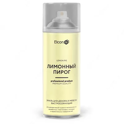 Dekorativ buyumlar va mebellar uchun emal Elcon ( Limonli pirog / 520 ml, aerozol)