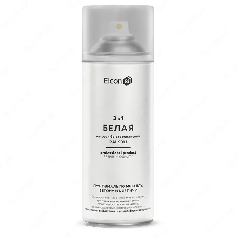 Грунт-эмаль Elcon 3 в 1 быстросохнущая ( Цвет: Белый / Mатовый )