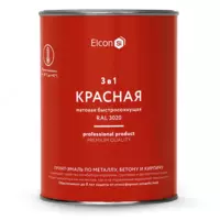 Грунт-эмаль Elcon 3 в 1 быстросохнущая ( Цвет: Красный / Mатовый )