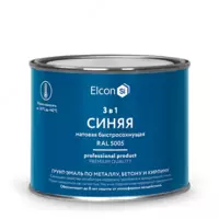 Грунт-эмаль Elcon 3в1 быстросохнущая ( Цвет: Синий / Mатовый ) - от {0} сум