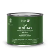 Грунт-эмаль Elcon 3 в 1 быстросохнущая ( Цвет: Зеленый / Mатовый ) - от {0} сум