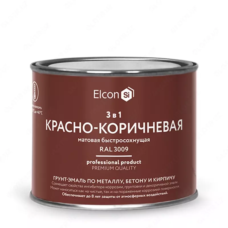 Primer-emal Elcon 3 in 1 tez qurituvchi (rang: qizil-jigarrang / mot)