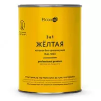Грунт-эмаль Elcon 3 в 1 быстросохнущая ( Цвет: Желтый / Mатовый )