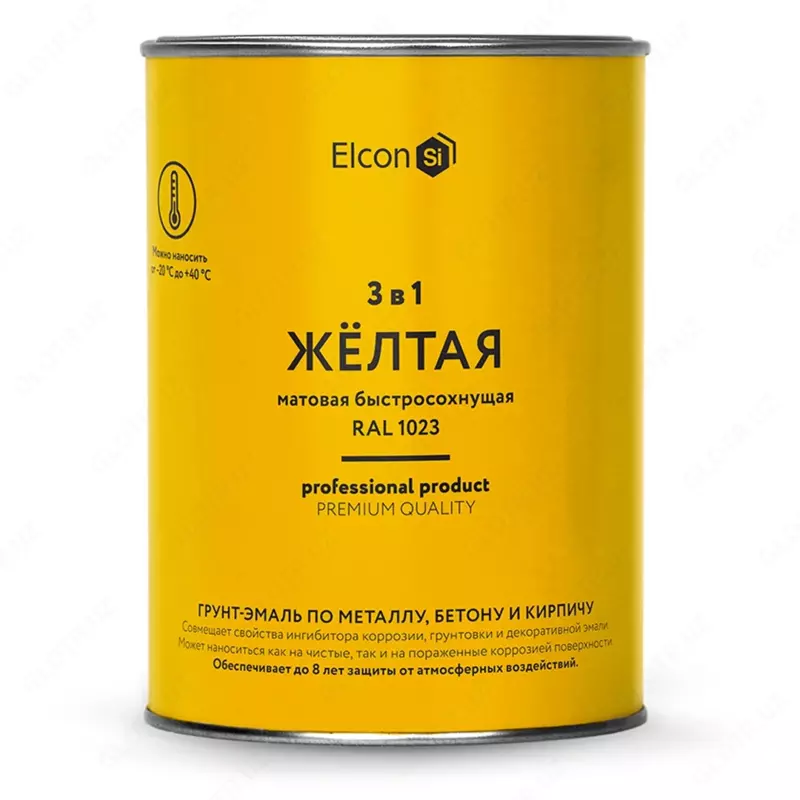 Грунт-эмаль Elcon 3 в 1 быстросохнущая ( Цвет: Желтый / Mатовый )