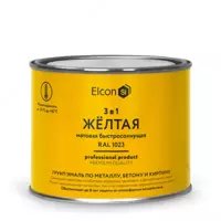 Грунт-эмаль Elcon 3 в 1 быстросохнущая ( Цвет: Желтый / Mатовый ) - от {0} сум