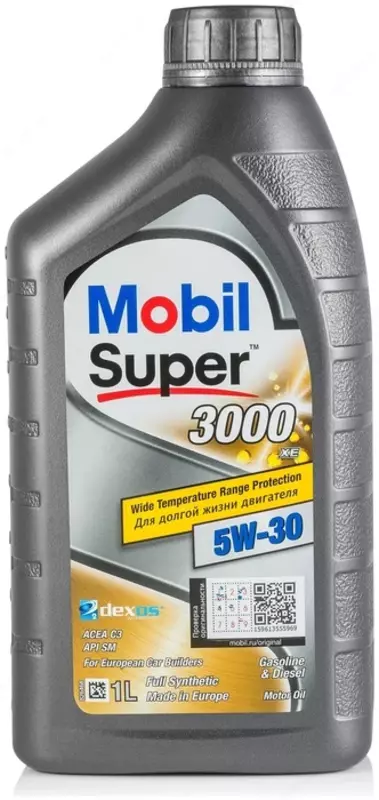 Синтетическое моторное масло MOBIL SUPER 3000 XE 5W-30