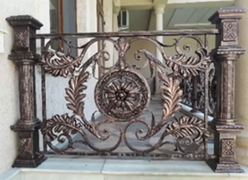 Кованая решетка СМ0008 (бежевый