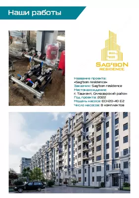 Насосная станция. Горизонтальные многоступенчатые насосы ECH20-40 Только в розницу