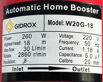 Buster nasos W20G-15B - Gidrox.uz