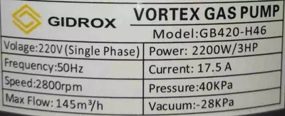 GIDROX GB420-H46 havo nasoslari Gidrox.uz