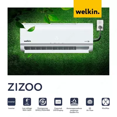 Welkin Midea konditsioneri Zizoo-24 Inverter 145V-265V modeli ombordan