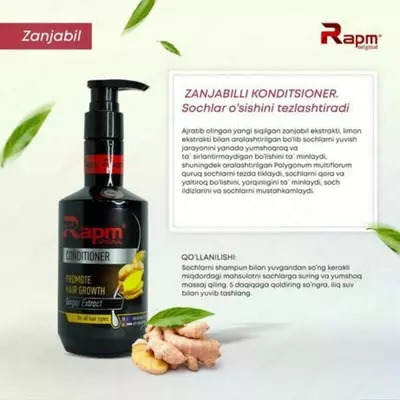 Укрепляющий шампунь Rapm против выпадения волос - Semirish.uz