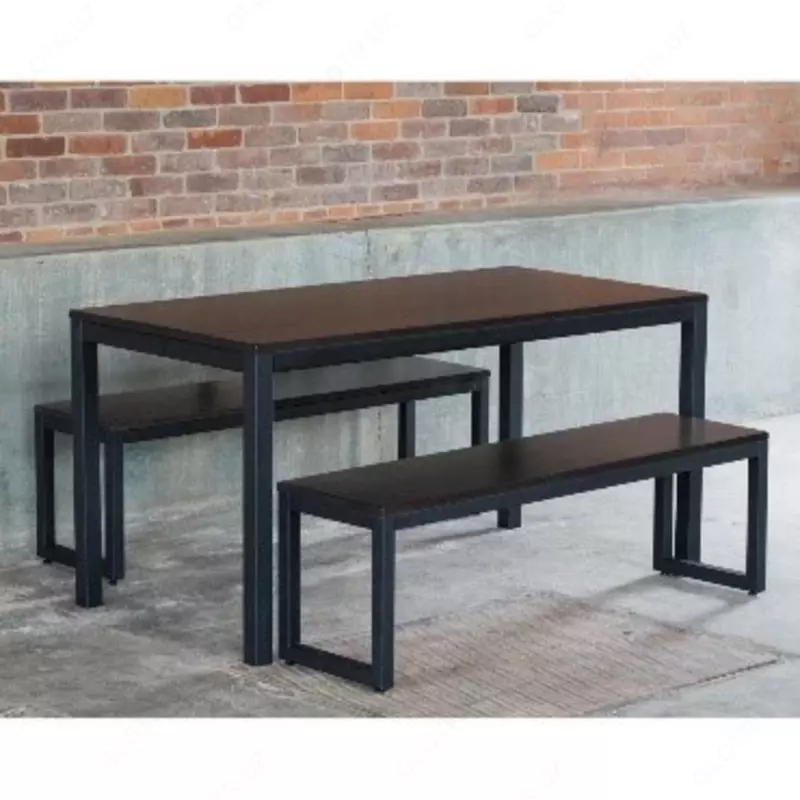 Стол со скамейками в стиле лофт. Комплект №4 - от {0} сум