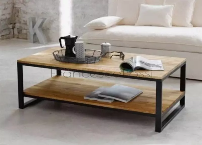 Журнальный стол в стиле лофт. Модель №7 - от {0} сум