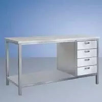  Производственный металлический стол с боковыми ящиками - 