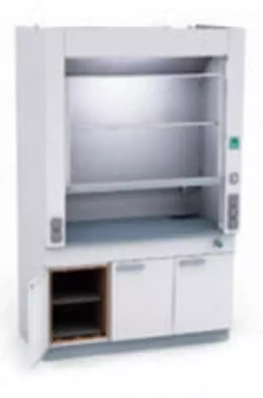 Стальной вытяжной 3-х дверный шкаф ITM-200 1200 х 600 х 2200 мм (С сантехникой)