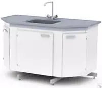 Лабораторный стол-мойка ITM-212 1500 х 600 х 850 мм (Текстолит) Без сантехники