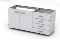 Лабораторная подвесная тумба ITM-222-5 1500 х 670 х 520 мм (Листовая сталь)