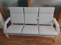 Трехсекционное кресло ожидания ITM-129  1550 х 500 х 500-850 мм (Металлокаркас)