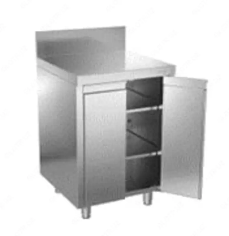 Металлическая 2-х дверная тумба ITM-198 800 х 600 х 400 мм (Нерж. сталь)