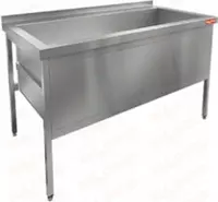 Стальная моечная ванна - котло/мойка ITM-201 1500 х 860 х 700 мм (Нерж. сталь)