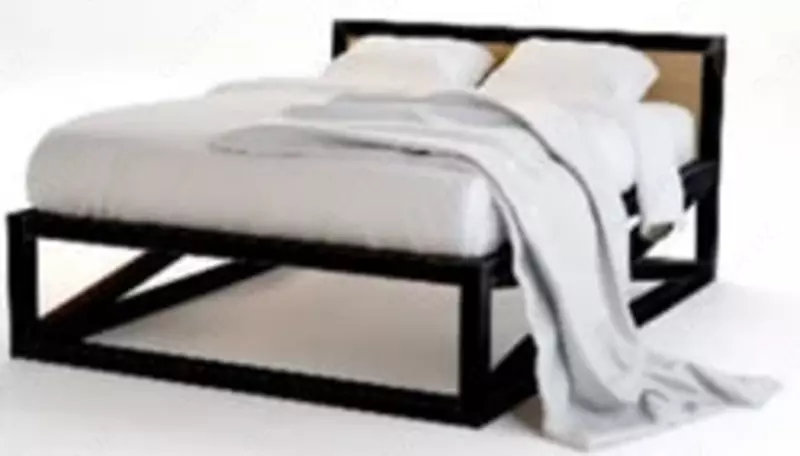 Комбинированная двухспальная кровать ITM-211 2000 х 1800 х 500-800 мм (Металл/ЛДСП)