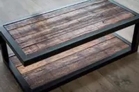 Комбинированный журнальный стол Лофт ITM-221 1200 х 600 х 500 мм (Металл/ЛДСП)