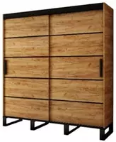 Комбинированный офисный 2-х створчатый шкаф-купе Лофт ITM-226 2000 х 600 х 2000 мм (Металл/ЛДСП)