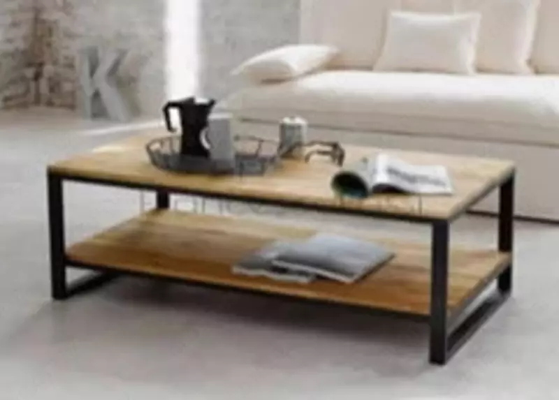 Комбинированный журнальный стол Лофт ITM-233 1500 х 600 х 550 мм (Металл/ЛДСП)