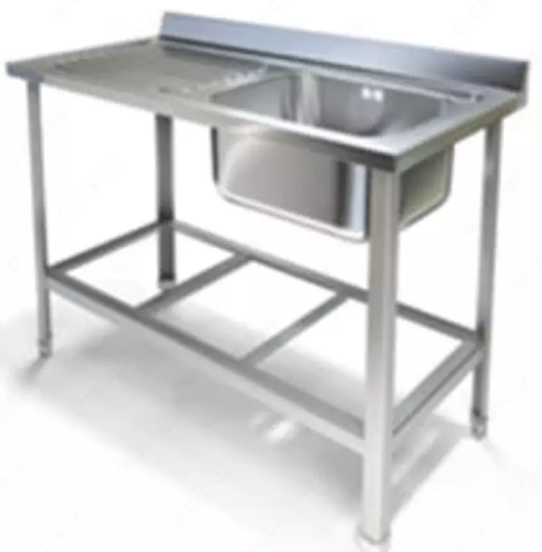 Стол-мойка цельносварная ITM-239 1200 х 750 х 600 мм (Нерж. сталь)