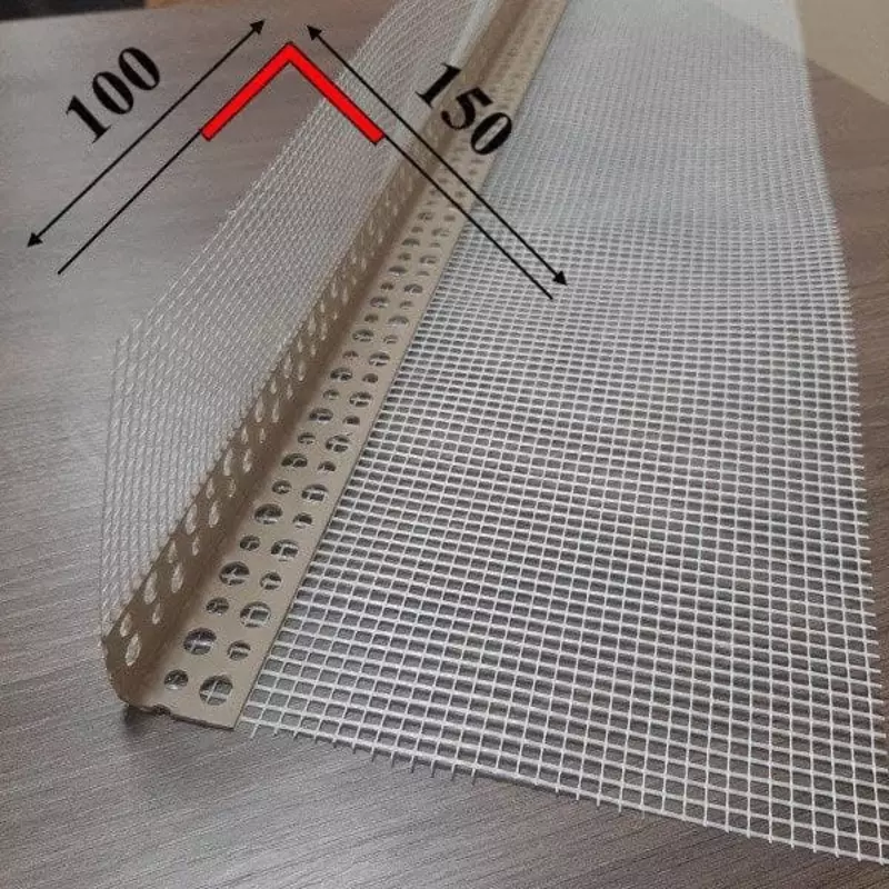 Профиль угловой ПВХ с армирющей сеткой! - от {0} сум