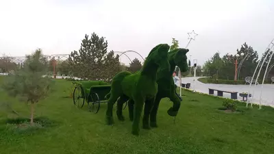 Yashil chimdan har xil turdagi bezaklar yasayman Chakana savdo