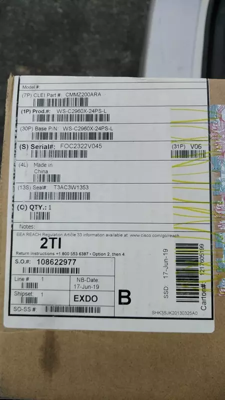 Kommutator CISCO Switch [WS-C2960X-24PS-L - 26 624 169.3 so'm