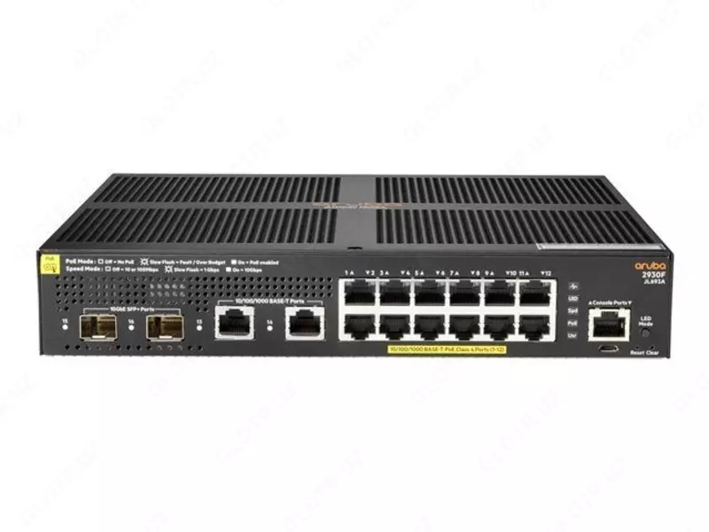 Коммутатор HPE Aruba 2930F 12G PoE+ 2G/2SFP+ Управляемый 16-ports (JL693A)
