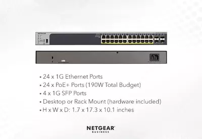 Коммутатор NETGEAR GS728TP Smart Managed Pro PoE - 14 056 608.4 сум / шт.