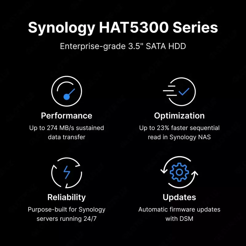 Жесткий диск Synology Enterprise 3.5" SATA HDD HAT5310 18TB - от {0} сум