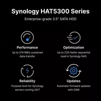 Жесткий диск Synology Enterprise 3.5" SATA HDD HAT5310 18TB - от {0} сум