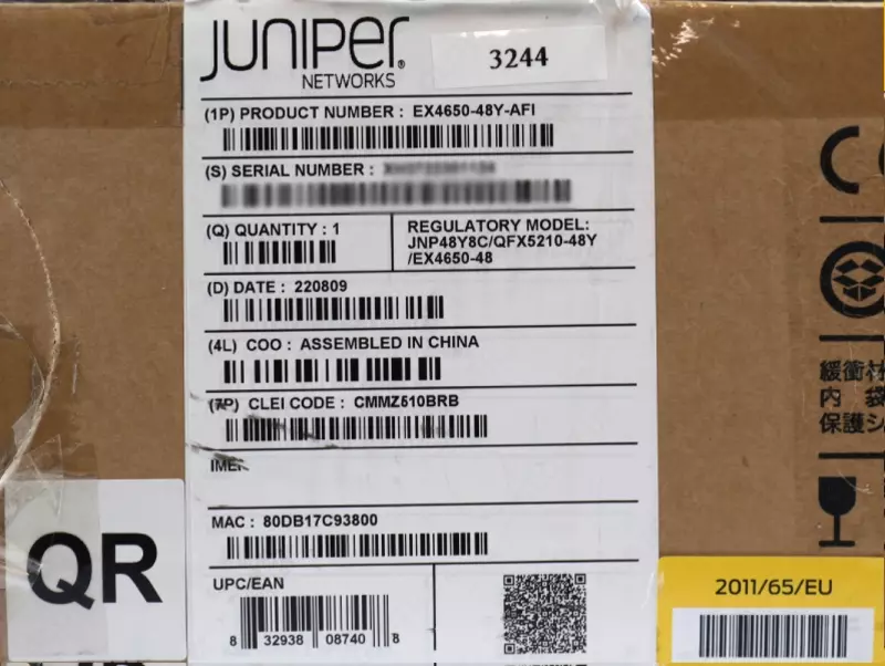 Juniper EX4650-48Y 48x25GbE+8x100 GbE Ethernet kaliti Ulgurji va chakana