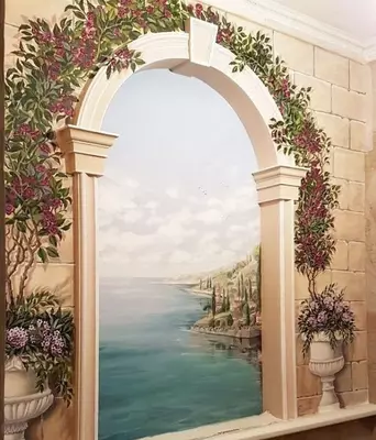 Барельеф бассейны водопад роспись Барбекю ковка камины рельеф художник - Strelec_ART_group