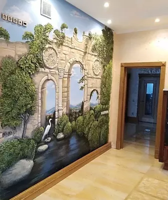 Basseyn barelef rasm xudojnik haykal