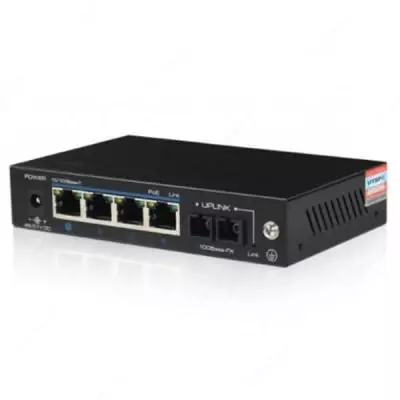 Коммутатор UTP3-SW04-FP60 4-порта 10/100Mbps POE + 1 порт SC 100M