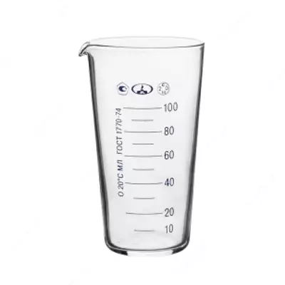 Мензурка мерная стеклянная вместимостью 100 мл (шт)