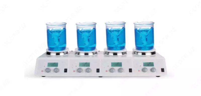 4-канальная цифровая магнитная мешалка с подогревом