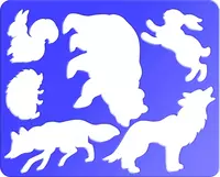 Трафарет для рисования ЛУЧ "Лесные звери" - 4 500 сум