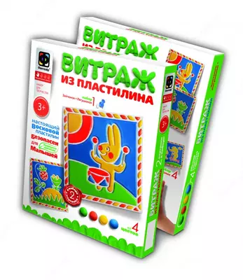 Витражный пластилин Фантазер Набор №1 "Зайчонок и Лягушонок" - 53 600 сум / шт.