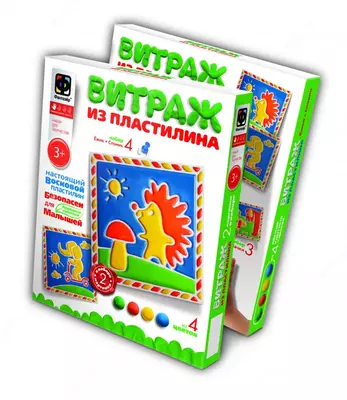 Vitrajli plastilin Fantazer to'plami №4 "Kirpi va fil"