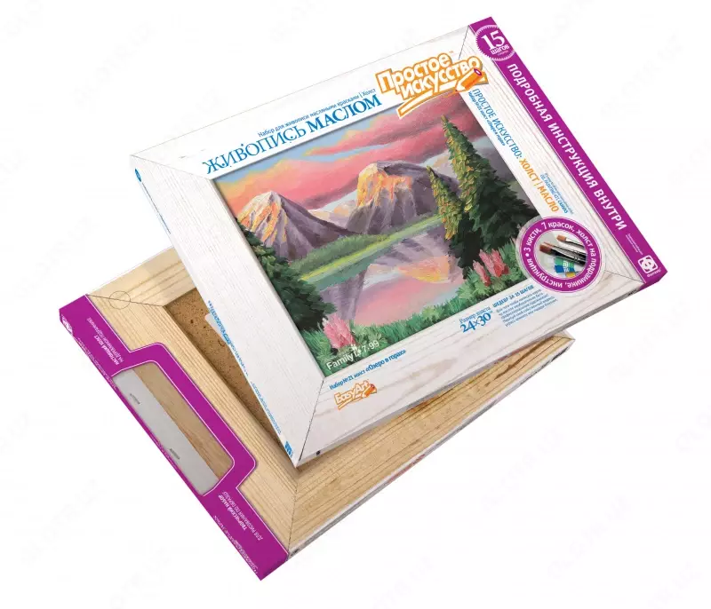 Fantazer to'plami. Rasmlar to'plami 24x30 sm "Tog'lardagi ko'l" - 138 500 so'm