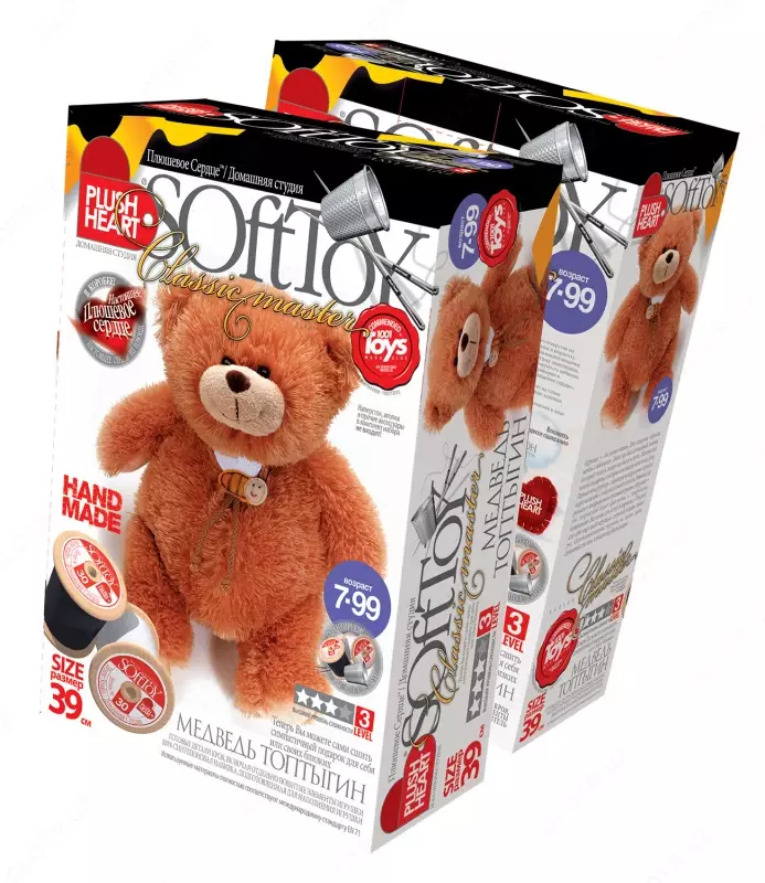 Fantazer peluş yurak to'plami "Ayiq Toptygin" - 164 100 so'm